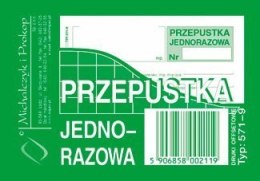 571-9 PJ Przepustka jednorazowa A7 (80 MICHALCZYK I PROKOP )