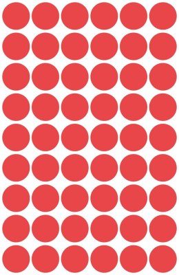 Kółka do zaznaczania 3141 Q12 5ark. czerwone trwałe, Avery Zweckform