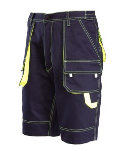 SPODNIE KRÓTKIE 100% BAWEŁNA BRIXTON SPARK- Granat/Żółty