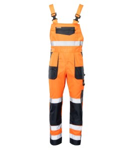 BRIXTON FLASH SPODNIE OGRODNICZKI WSTAWKA GRANAT KAT.II KL. 2 - POMARAŃCZ