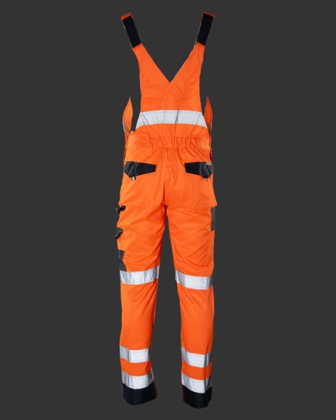 BRIXTON FLASH SPODNIE OGRODNICZKI WSTAWKA GRANAT KAT.II KL. 2 - POMARAŃCZ