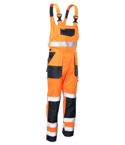 BRIXTON FLASH SPODNIE OGRODNICZKI WSTAWKA GRANAT KAT.II KL. 2 - POMARAŃCZ