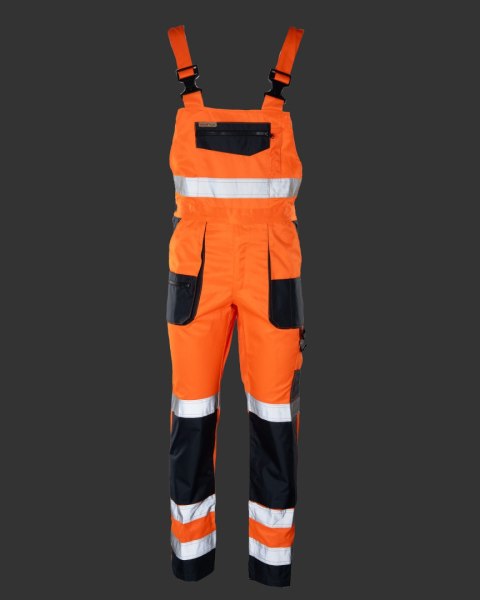 BRIXTON FLASH SPODNIE OGRODNICZKI WSTAWKA GRANAT KAT.II KL. 2 - POMARAŃCZ