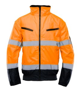 BOMBER BENEFIT HI-VI 2W1 - KAT.II KLASA 3 wstawka GRANAT - POMARAŃCZOWY