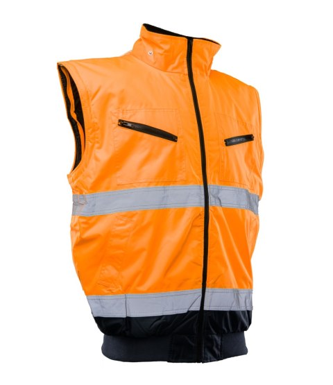 BOMBER BENEFIT HI-VI 2W1 - KAT.II KLASA 3 wstawka GRANAT - POMARAŃCZOWY