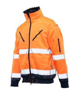 BOMBER HI-VI 3W1 - KAT.II KLASA 3 wstawka kolor - Granat/Pomarańcz