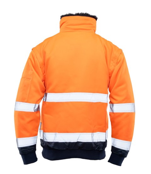 BOMBER HI-VI 3W1 - KAT.II KLASA 3 wstawka kolor - Granat/Pomarańcz