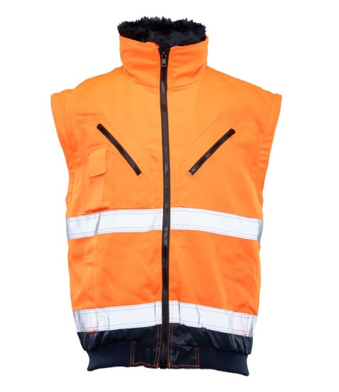 BOMBER HI-VI 3W1 - KAT.II KLASA 3 wstawka kolor - Granat/Pomarańcz