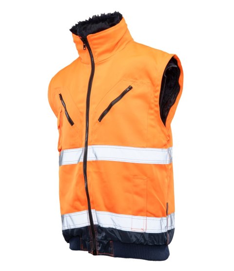 BOMBER HI-VI 3W1 - KAT.II KLASA 3 wstawka kolor - Granat/Pomarańcz