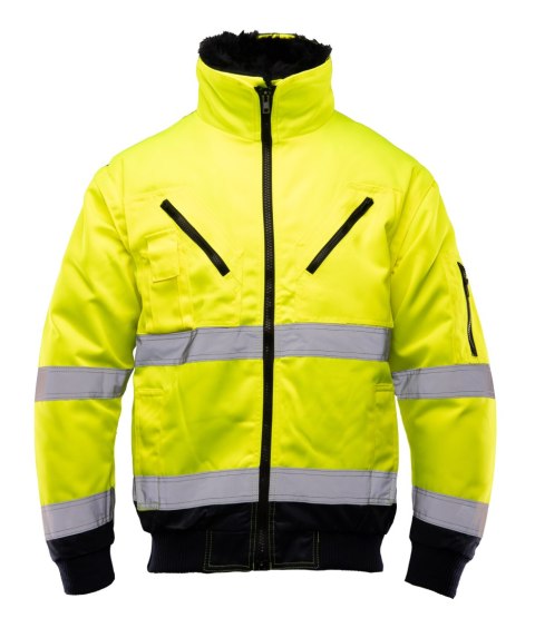 BOMBER HI-VI 3W1 - KAT.II KLASA 3 wstawka kolor - Granat/Żółty