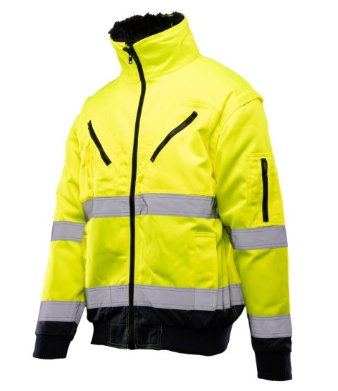 BOMBER HI-VI 3W1 - KAT.II KLASA 3 wstawka kolor - Granat/Żółty