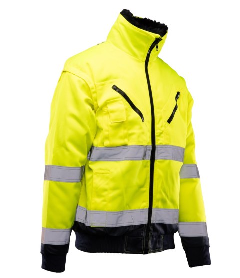 BOMBER HI-VI 3W1 - KAT.II KLASA 3 wstawka kolor - Granat/Żółty