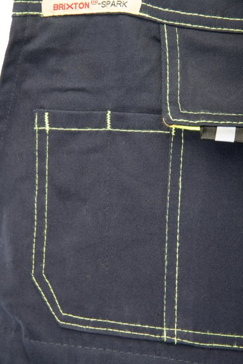 BRIXTON SPARK SPODNIE OGRODNICZKI - Granat/Żółty