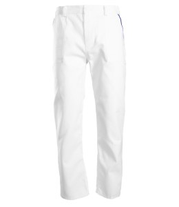 MAX - POPULAR SPODNIE DO PASA - BIAŁE