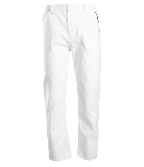 MAX - POPULAR SPODNIE DO PASA - BIAŁE