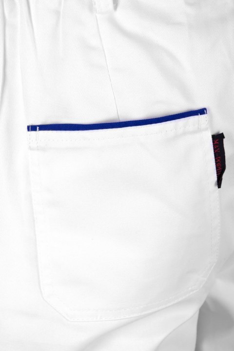 MAX - POPULAR SPODNIE DO PASA - BIAŁE