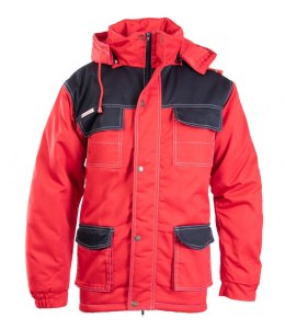 KURTKA PARKA BRIXTON SNOW WSTAWKA KOLOR - CZARNO-CZERWONY