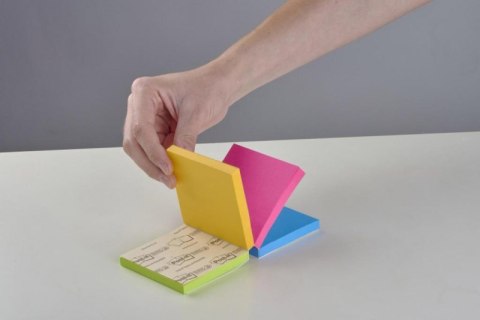 Multi kostka samoprzylepna POST-IT Super Sticky (2014-SC-BYFG),76x76mm, 4x75 kart., mix kolorów