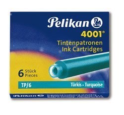 Naboje do piór, krótkie turkusowe 400142569 PELIKAN
