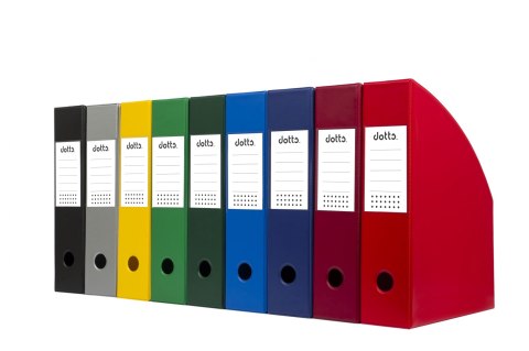 Pojemnik na czasopisma DOTTS A4 10cm ciemny zielony PCV (SD-36-05) SE-DOT-36-05