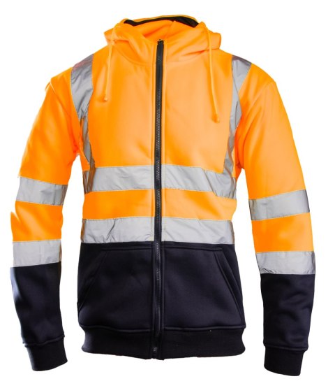 BLUZA DRESOWA BRIXTON FLASH WSTAWKA ODBLASKOWA KAT. II BF014 POMARAŃCZ/GRANAT