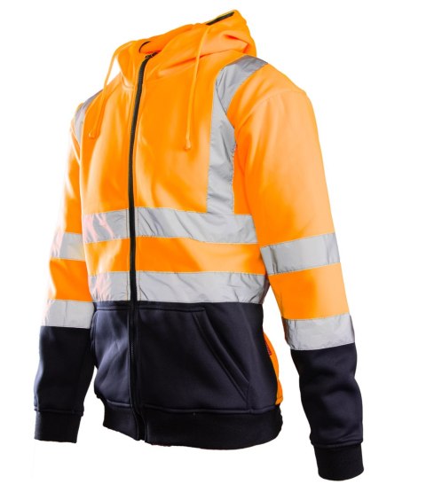 BLUZA DRESOWA BRIXTON FLASH WSTAWKA ODBLASKOWA KAT. II BF014 POMARAŃCZ/GRANAT