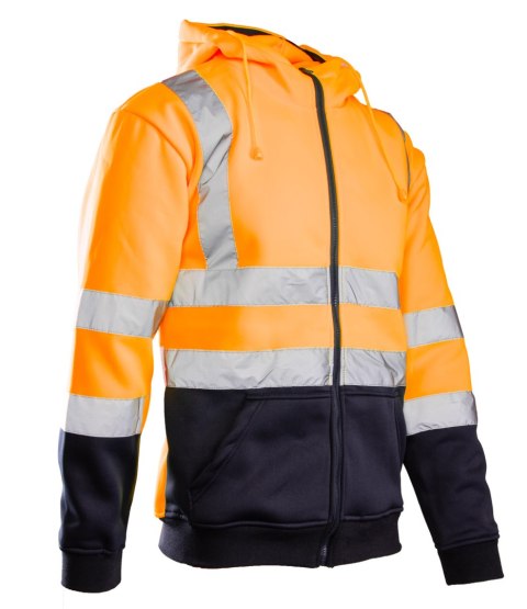 BLUZA DRESOWA BRIXTON FLASH WSTAWKA ODBLASKOWA KAT. II BF014 POMARAŃCZ/GRANAT