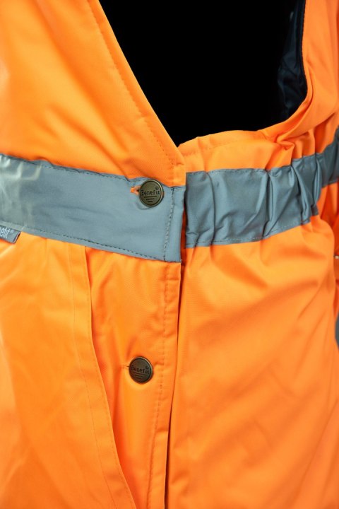 SPODNIE OGRODNICZKI BENEFIT HI-VI - KAT.II KLASA 2 - Pomarańczowy