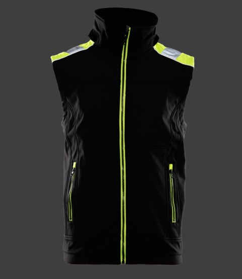 RIVAL KAMIZELKA SOFTSHELL - SEVEN KINGS - Czarny-Żółty