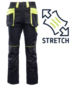 SEVEN KINGS SPODNIE DO PASA SOLAR - Czarny-Żółty