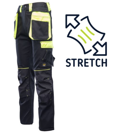 SEVEN KINGS SPODNIE DO PASA SOLAR - Czarny-Żółty