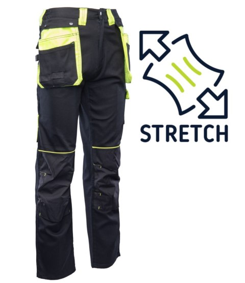 SEVEN KINGS SPODNIE DO PASA SOLAR - Czarny-Żółty