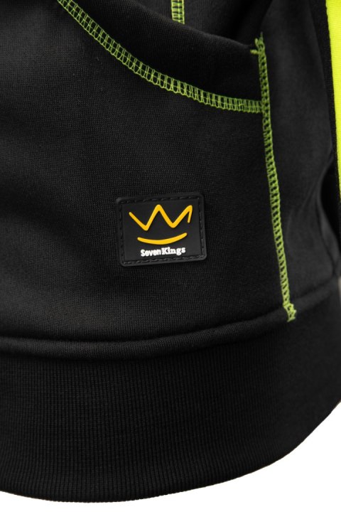 BLUZA DRESOWA Z KAPTUREM SEVEN KINGS RIVAL - Czarny-Żółty