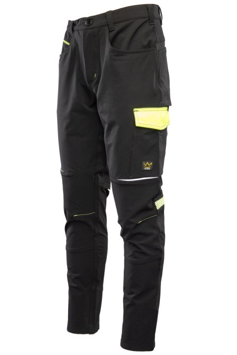 SEVEN KINGS RIVAL SPODNIE SOFTSHELL CZARNY/ŻÓŁTY