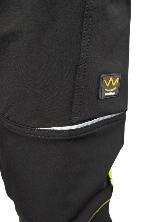 SEVEN KINGS RIVAL SPODNIE SOFTSHELL CZARNY/ŻÓŁTY