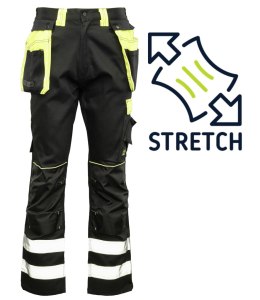 SEVEN KINGS SPODNIE DO PASA SOLAR ODBLASK - Żółty