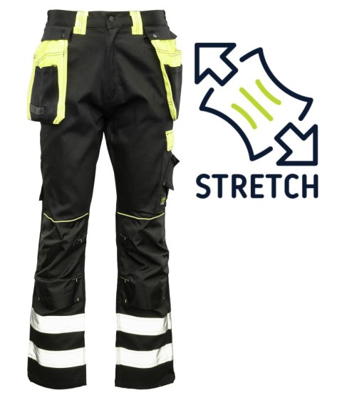 SEVEN KINGS SPODNIE DO PASA SOLAR ODBLASK - Żółty