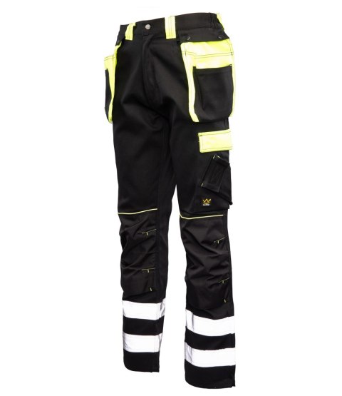 SEVEN KINGS SPODNIE DO PASA SOLAR ODBLASK - Żółty