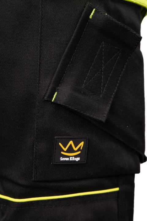 SEVEN KINGS SPODNIE DO PASA SOLAR ODBLASK - Żółty