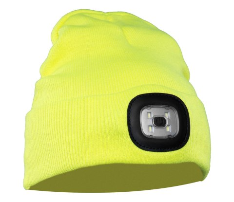 CZAPKA Z DZIANINY LED ŻÓŁĆ - Żółty (_y) uniwersalny