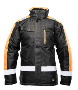 KURTKA SEVEN_KINGS RIVAL CZARNO - POMARAŃCZOWY