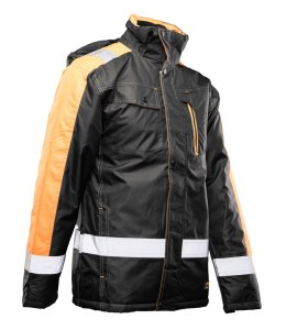 KURTKA SEVEN_KINGS RIVAL CZARNO - POMARAŃCZOWY