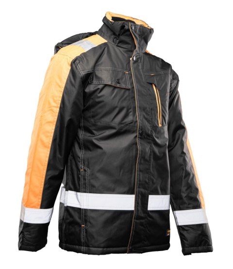 KURTKA SEVEN_KINGS RIVAL CZARNO - POMARAŃCZOWY