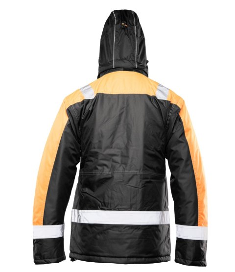 KURTKA SEVEN_KINGS RIVAL CZARNO - POMARAŃCZOWY