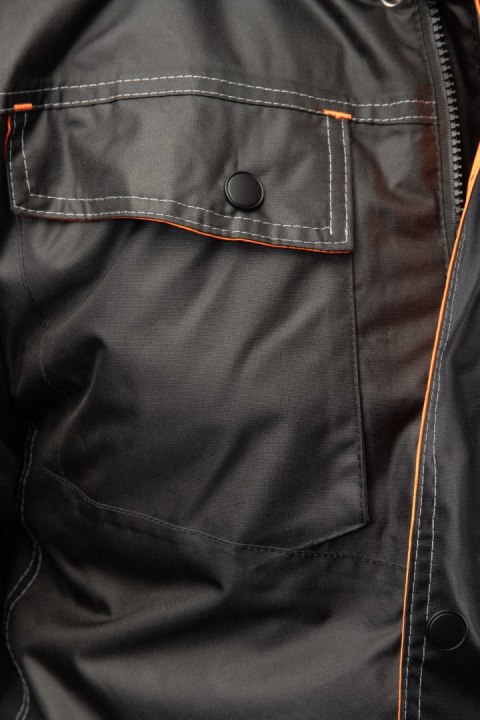 KURTKA SEVEN_KINGS RIVAL CZARNO - POMARAŃCZOWY