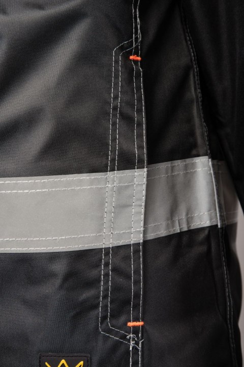 KURTKA SEVEN_KINGS RIVAL CZARNO - POMARAŃCZOWY