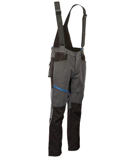 SEVEN_KINGS TOPAZ SPODNIE SOFTSHELL OCIEPLANE STAL/CZARNY