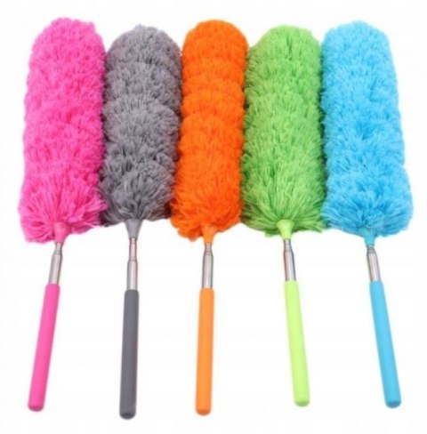 Kurzawka, miotełka do kurzu, uchwyt gumowy teleskopowy MIX kolor