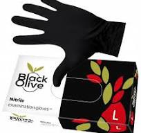 Rękawiczki nitrylowe Black Olive op. 100 szt. - czarne