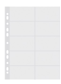 Koszulki na wizytówki DONAU, PP, A4, krystal, 60mikr.